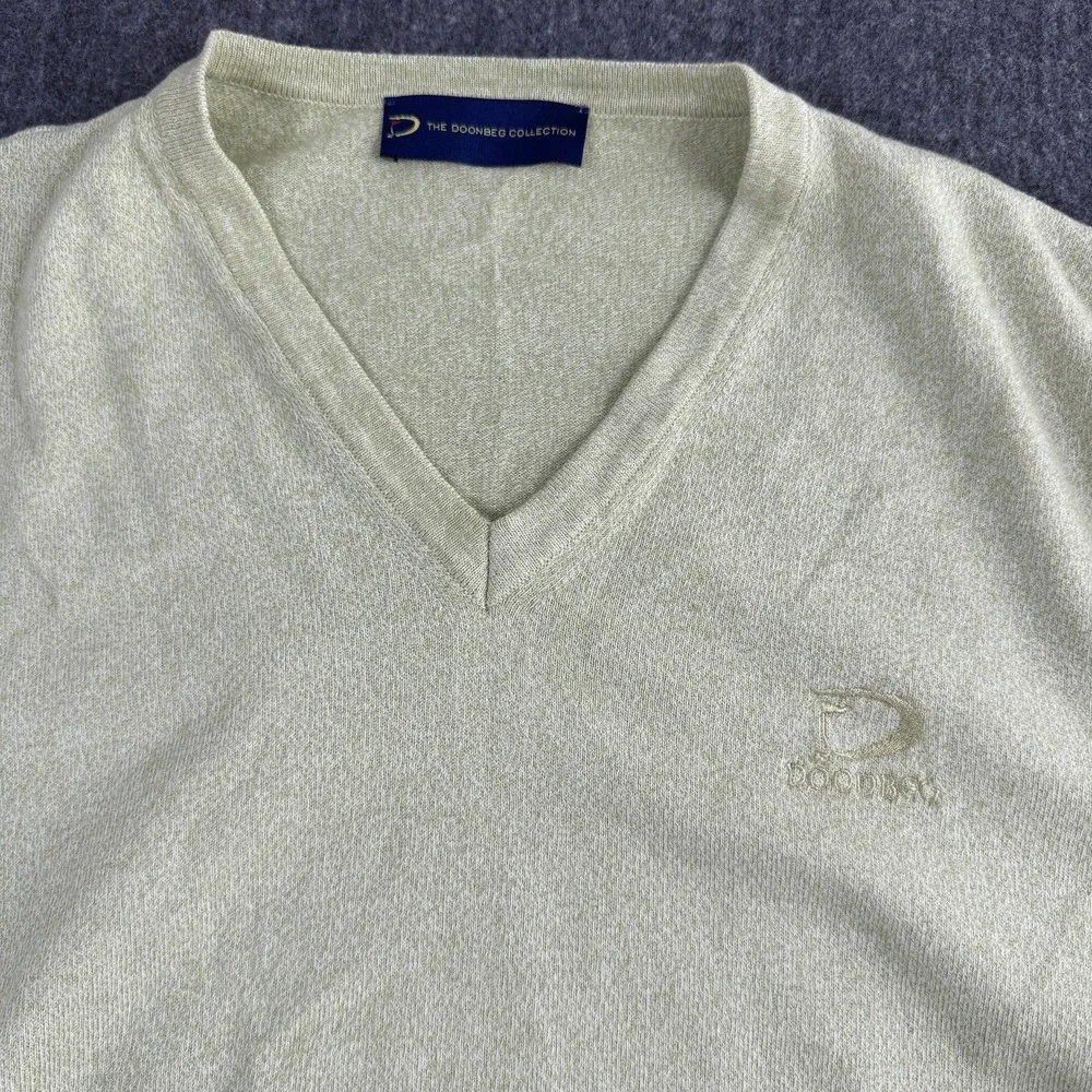The Doonbeg Collection Men's XL Wool Cotton Golf Sweater Vest V-Neck Made Italy